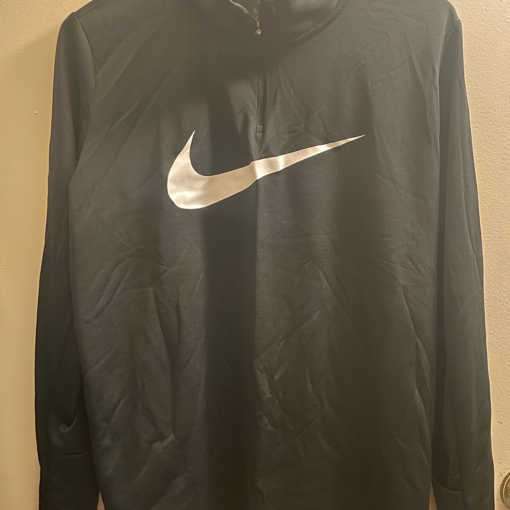 Nike Black Hoodie with Silver Swoosh